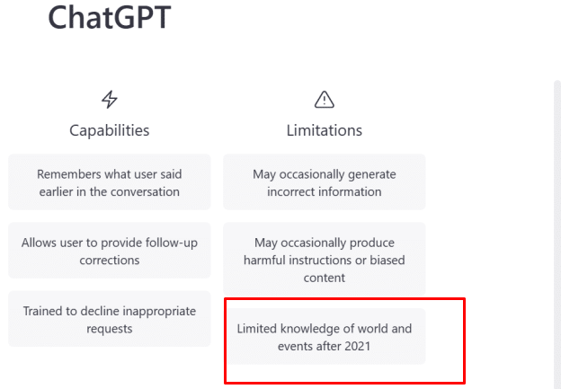 ChatGPT Limitations